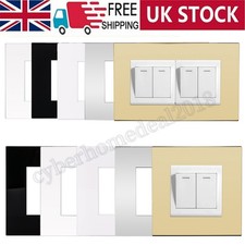 1-10x Single Double Socket Finger Plate Light Switch & Plug Surround Panel Cover
