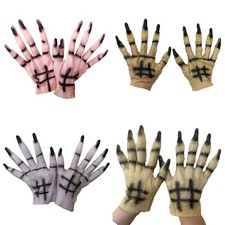 Unisex Gothic Horror Devil Witch Evil Ghost Gloves Halloween Dress-up Party Prop