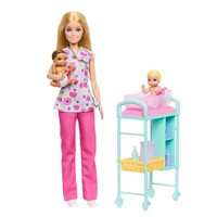 Barbie Karriere KinderäRztin-Spielset Mit Blonder Barbie-Puppe In Op-Bekleidung,