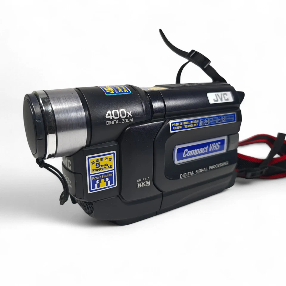 JVC GR-FX12E Camcorder VHSC Tape 400x Zoom Vintage Video Camera, Bag, Charger - Image 3 of 4