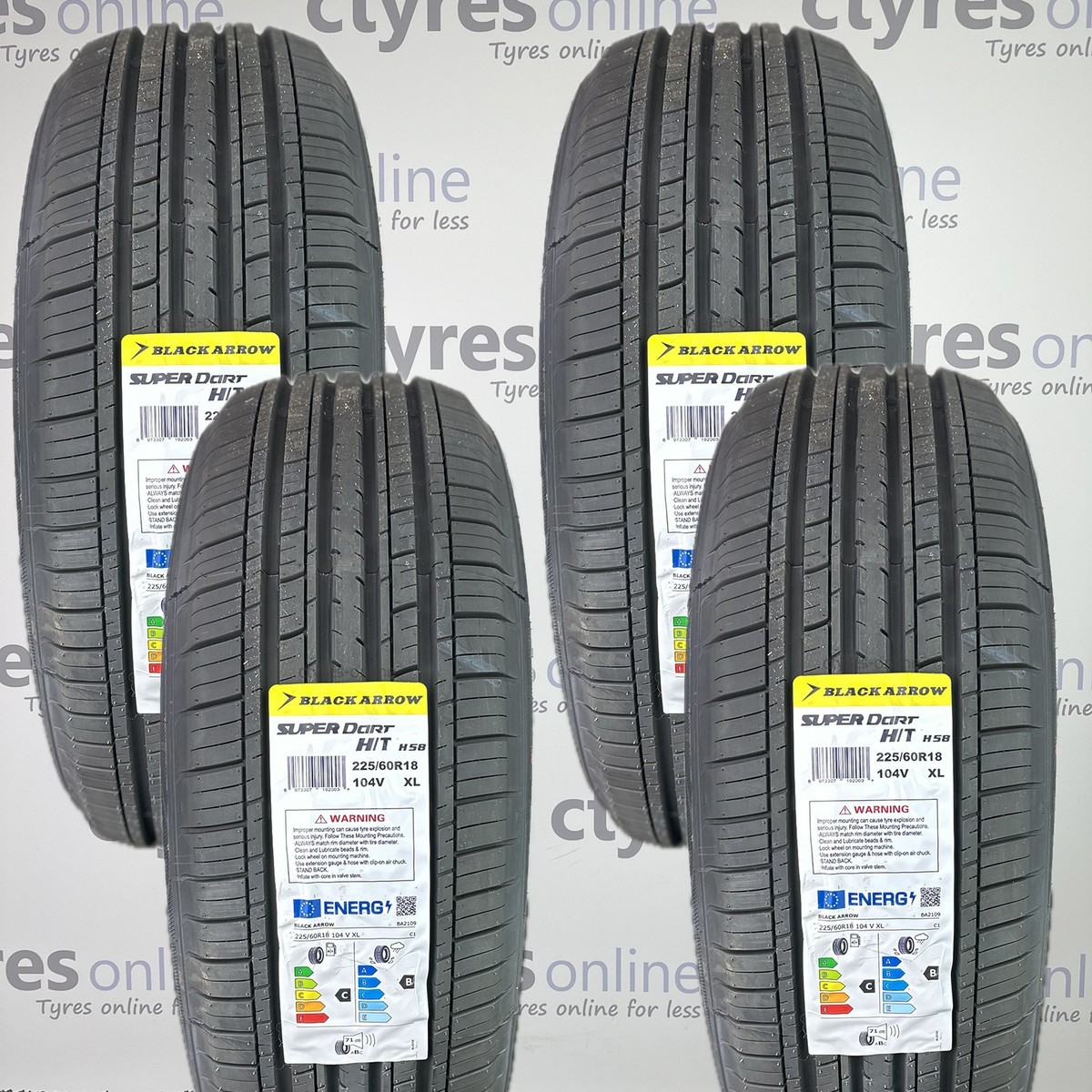② K　225 60 18 4X New 225 60 18 BLACKARROW H/T 104V XL 225/60R18 2256018 *B WET