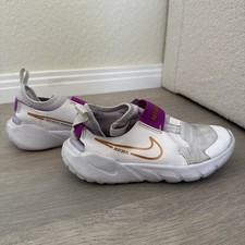 Nike Flex Runner Kids 2Y Slip-On Mesh Sneaker White/Gray/Purple CJ6040-101