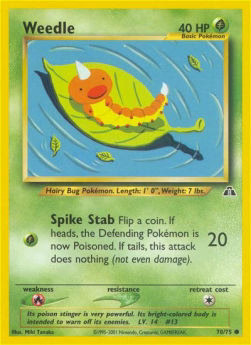 Pokémon Weedle NDI-70 Common Englisch Light Played