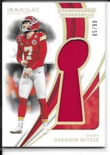 2024 Panini Immaculate Championship Memorabilia Harrison Butker Jersey Card /99