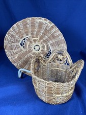 VTG Hand Woven Pine Needle Basket Master Weaver Intricate Finely Made