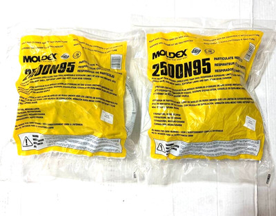 20 Pcs MOLDEX 2500N95 Disposable Respirator,M/L