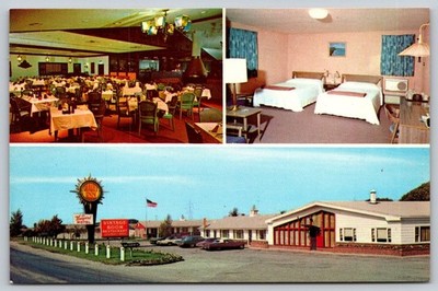 Vintage Quality Inn Vineyard Motel & Vintage Room Dunkirk NY Postcard AA72