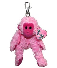Ty Pinkys (Key Clip) - Julep the Pink Monkey, MWMT Stuffed Animal Toy