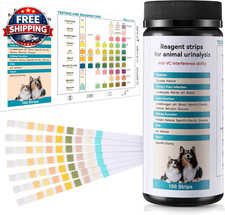 100 X Pet Urine Testing Strips, 10 in 1 UTI Test Kit for Cat  Dog, Multi-Parame
