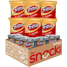 Frito Lay Fritos Original Chips and Bean Dip Cans Variety Pack, Pack of 24
