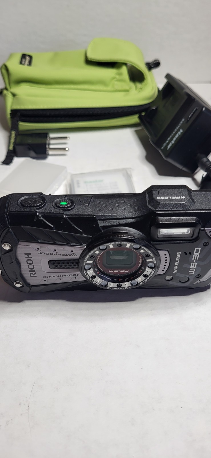 Ricoh WG-30W 16MP Shock And Waterproof , Camera with 2 Batte