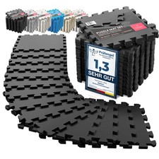 Schutzmatten 18tlg. Set Puzzlematte schwarz 32x32cm