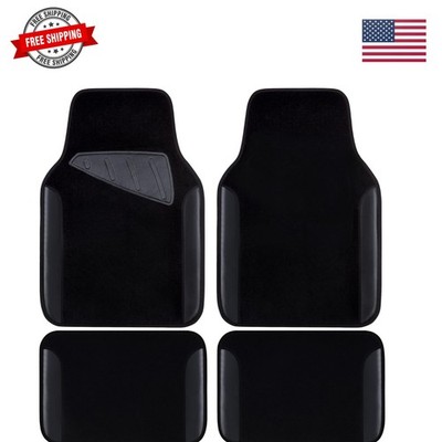 Waterproof Universal Fit Car Floor Mats, Faux Leather Car Carpet Mats, Black ...
