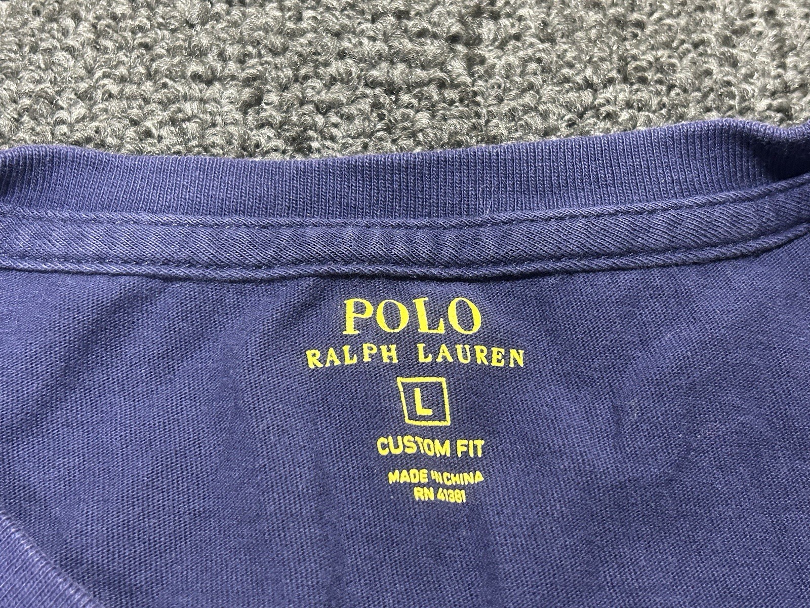 Polo Ralph Lauren uomo t shirt grande blu cotone girocollo pony manica corta
