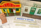 VINTAGE 2PC PLAYMOBIL WESTERN SALOON 3461 SHERIFFS OFFICE 3423 INCOMPLETE (M)