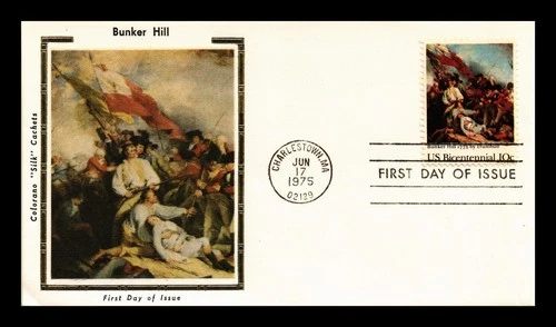 DR JIM STAMPS US COVER BUNKER HILL BICENTENNIAL FDC COLORANO SILK CACHET
