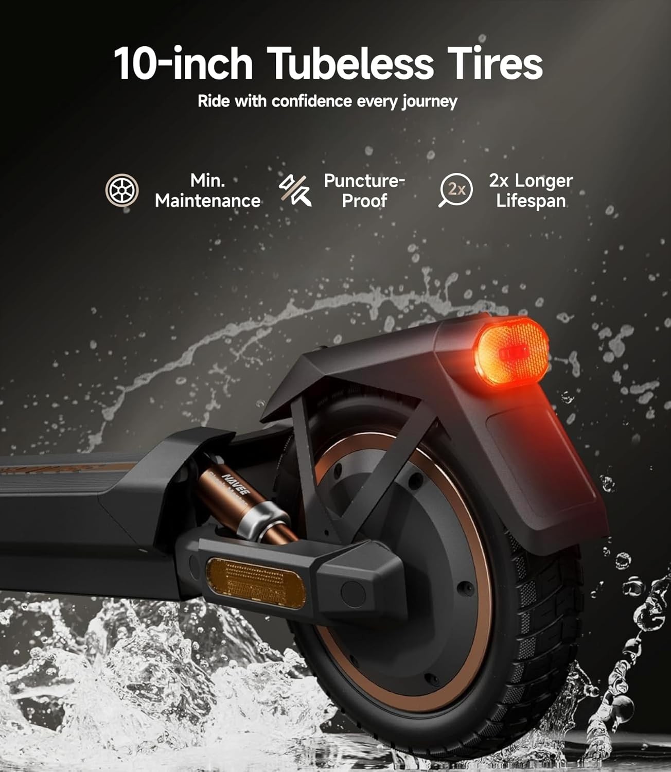 NAVEE GT3 Electric Scooter for Adults, 20MPH, 31 Miles Range,10" Tires, Commuter 12