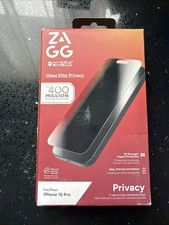 ZAGG Glass Elite Screen Protector for iPhone 16 Pro 2 Way Privacy