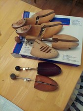 Mixed Vintage Shoe Tree Lot 3 Pairs Wooden 7B to 7D  10