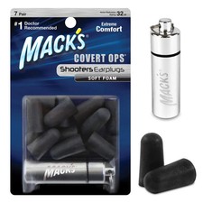 Mack's Covert Ops Soft Foam Shooting Ear Plugs, 7 7 pair Pack of 1 , Black
