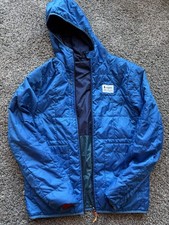 Cotopaxi Calido Blue Orange Hooded Jacket Medium Reversible Puffer-read
