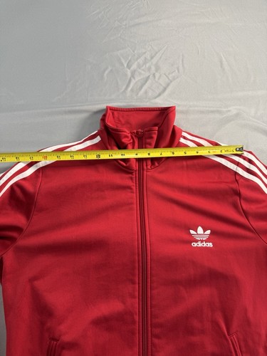 Adidas Track Jacket TT raso bomber rosso track top taglia XL logo sul retro NUOVO RARO - Foto 4 di 10