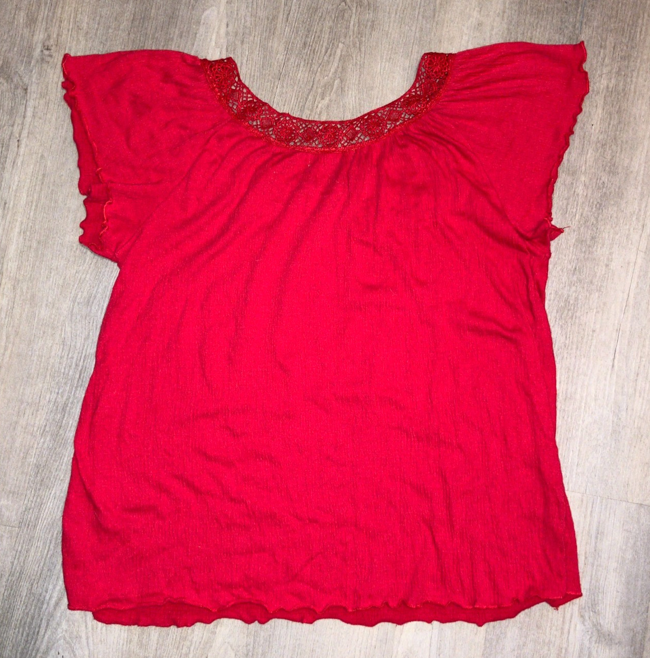 Allyson Whitmore Red Sleeveless Blouse Womens Size 2X image 2