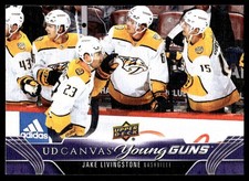 2023-24 Upper Deck UD Canvas YG Jake Livingstone Rookie Nashville Predators