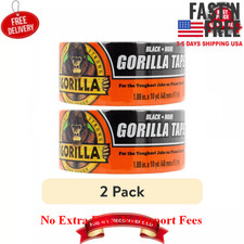  HOT SALE Gorilla Black 1.88 Inch X 10 Yard Duct Tape, Single Roll  2 PACK 