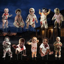 Zombie Halloween Yard Signs Outdoor Decorations with Stakes