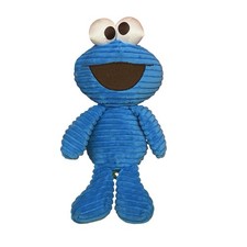 GUND Sesame Street Cookie Monster Cuddly Corduroy Plush 12  Blue Embroidered