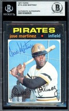Jose Martinez Beckett BAS Signed 1971 Topps High Number Autograph