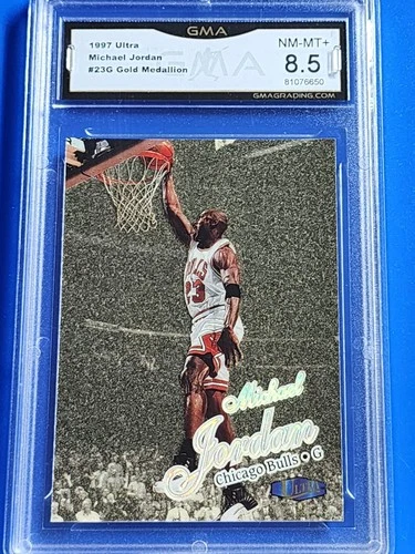 1997-98 Fleer Ultra #23G (GMA 8.5) Michael Jordan (Gold Medallion Insert)