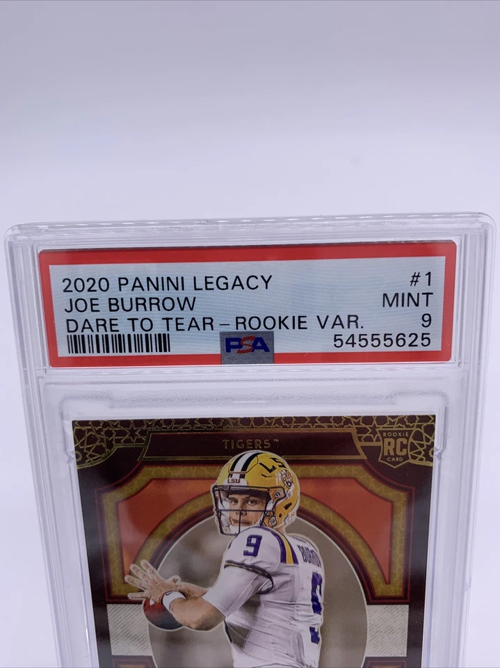 2020 Panini Legacy Dare to Tear Rookie Joe Burrow PSA 9 *UN-RIPPED* #34/50 SSP - Image 2 of 4