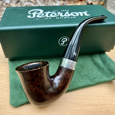 Peterson Sherlock Holmes Dark Smooth Original Calabash P-Lip Pipe New