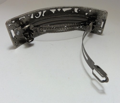 Vintage Haarspange Pastell Blumen Emaille mit Strass Haarklammer Rosa und Blau - Bild 6 von 7