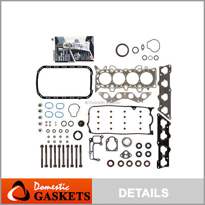 Graphite Full Gasket Set Bolts Fit 01-05 Honda Civic VTEC 1.7L SOHC D17A1