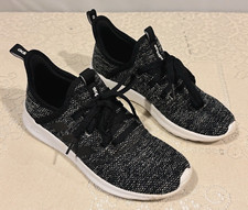 Adidas Cloudfoam Women's Lightweight Running Shoes Size 5 Black/White HWI 28Y001