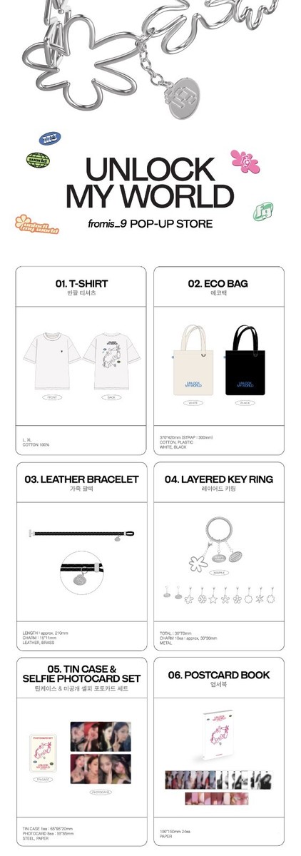 fromis_9 Unlock My World POP-UP STORE OFFICIAL MD + Tracking