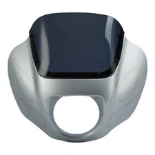 Headlight Fairing Fit For Harley Softail FXST 2018-2025 Barracuda Silver Denim