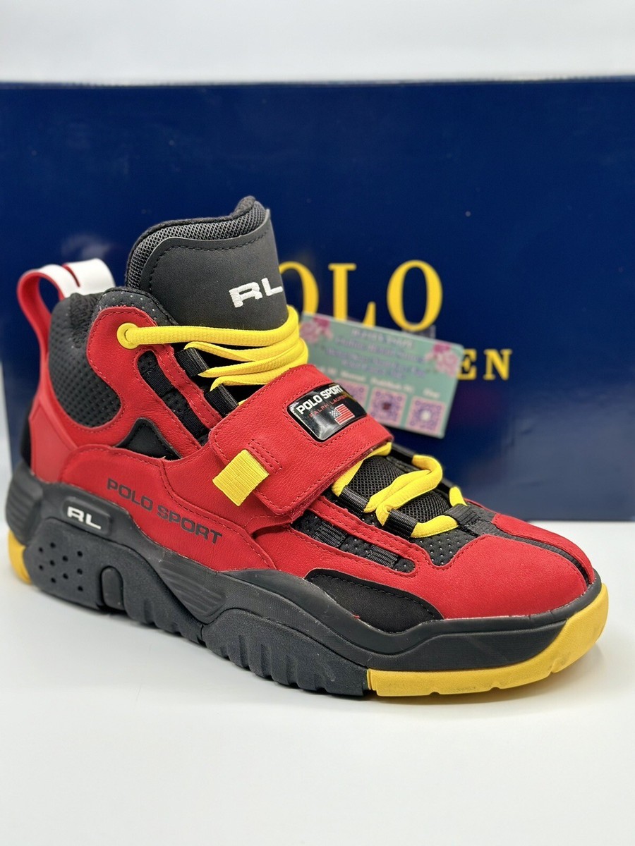 Polo Sport PS100 High-Top Sneakers Red/Black Men's 11 NWOB