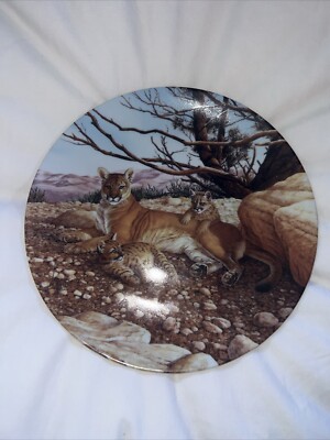 Knowles Collector Plate ~ GREAT CATS OF THE AMERICAS ~ THE COUGAR. 