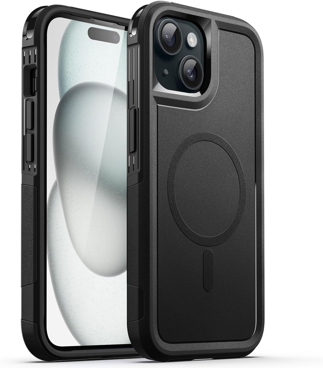 Case for iPhone 15 Plus 6.7-Inch Compatible with MagSafe, Heavy Duty Dual-Layer