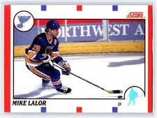 1990 Score American #67 Mike Lalor  Hockey St. Louis Blues Rookie
