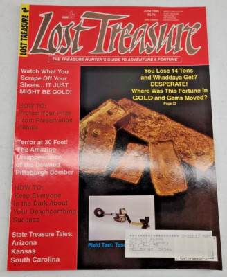 Lost Treasure Magazine June 1995 Hunters Guide Metal Detector Pittsburgh Bomber