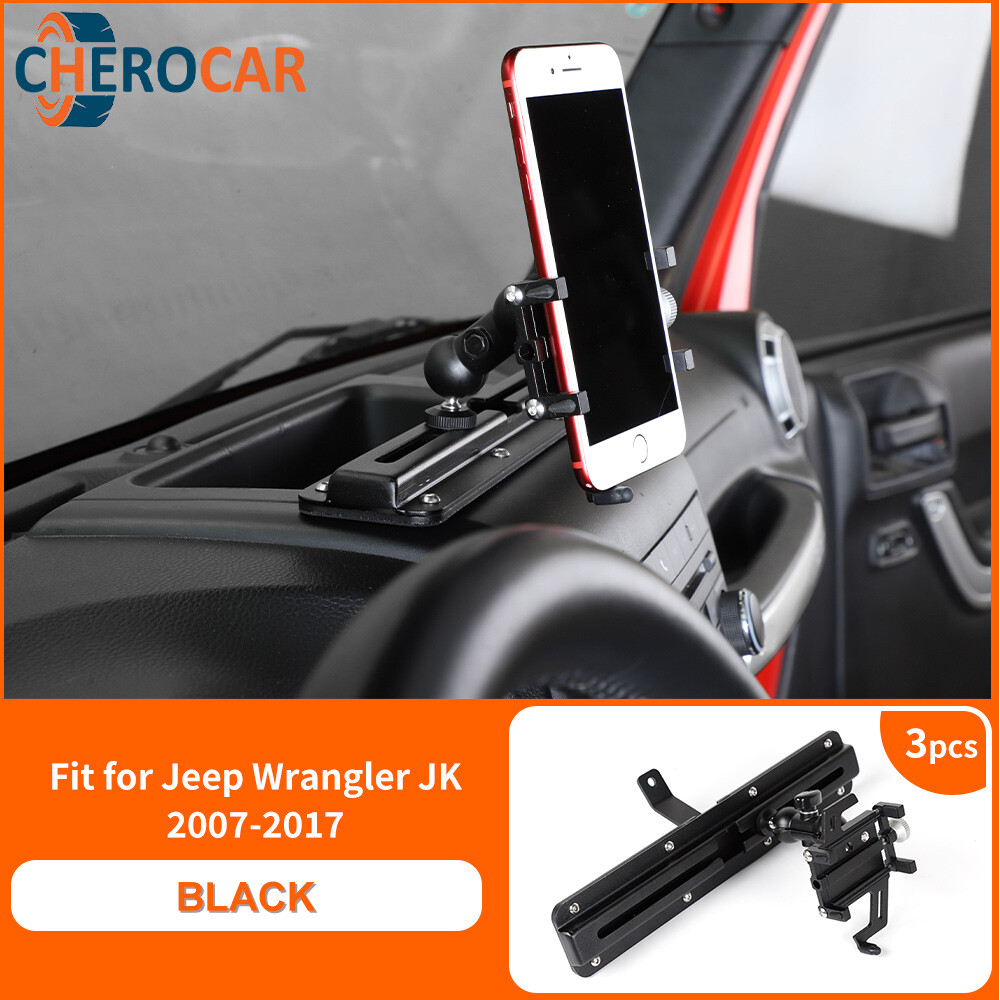 Adjustable Cell Phone Mount Bracket for Jeep Wrangler 2011-2017 Models