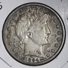 1894-S Barber Half Dollar CHOICE AU Nice &amp; Original!! E937 YCLF