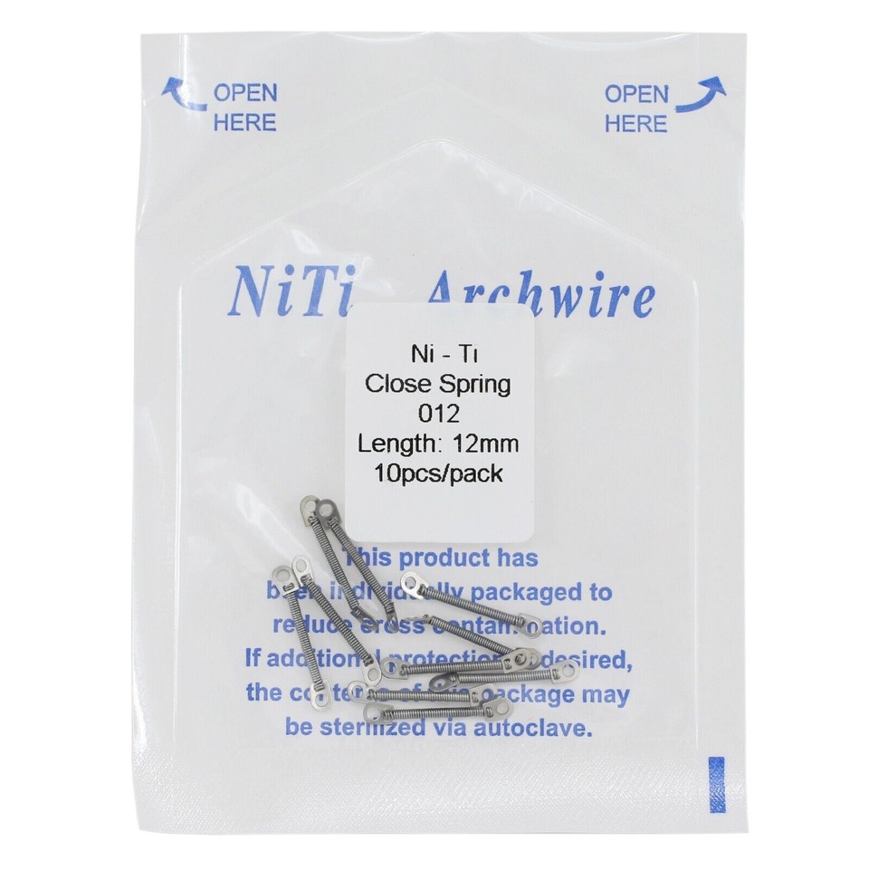 Dental Orthodontic Niti Open Closed Coil Spring Arch Wire 010 012 6/9 ...