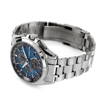 Citizen Attesa At8040-57l Eco-drive Solar Atomic Radio Perfex 