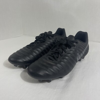 Nike Men's 10.5 Soccer Cleats Legend 7 Academy FG Tiempo AO2596-001 Black